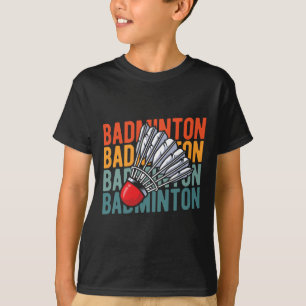 Retro Badminton Racket Team - Player Vintage Shutt T-Shirt