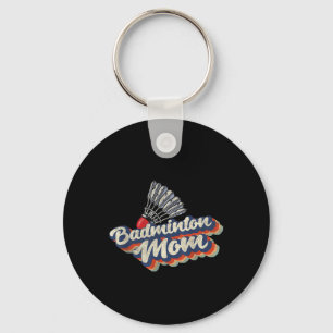 Retro Badminton Team Sport Player Coach 70s 80s Vi Keychain