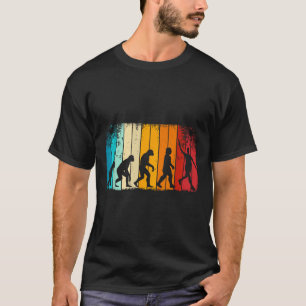 Retro Badminton With Shuttle Evolution Darwin T-Shirt