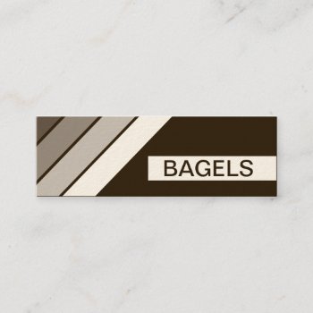 Retro Bagels Mini Business Card by asyrum at Zazzle