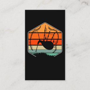 Retro Bagpipe Musical Instrument Bagpiper Business Card