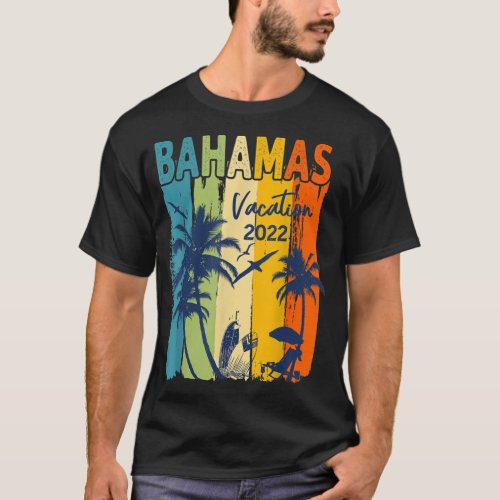 Retro Bahamas 2022 Caribe Family Vacation Matching T_Shirt