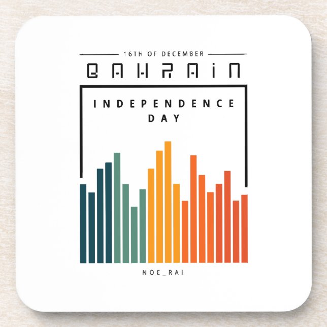 Retro bahrain  beverage coaster (Front)