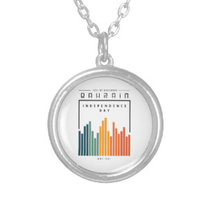 Retro bahrain  silver plated necklace