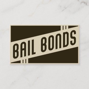 Retro Bail Bonds Business Card by asyrum at Zazzle