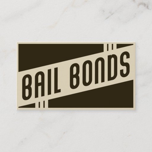 Customizable retro bail bonds business card