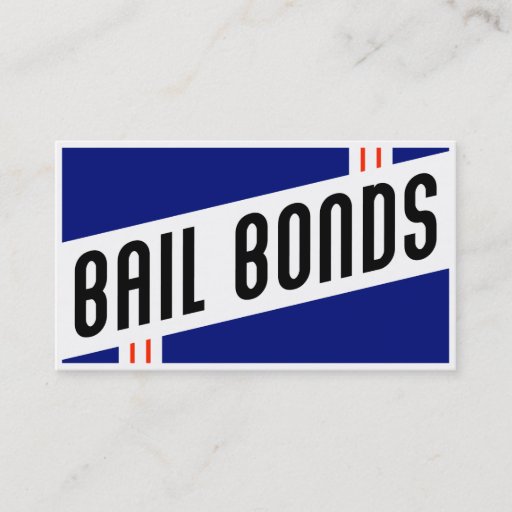 Customizable retro bail bonds business card template