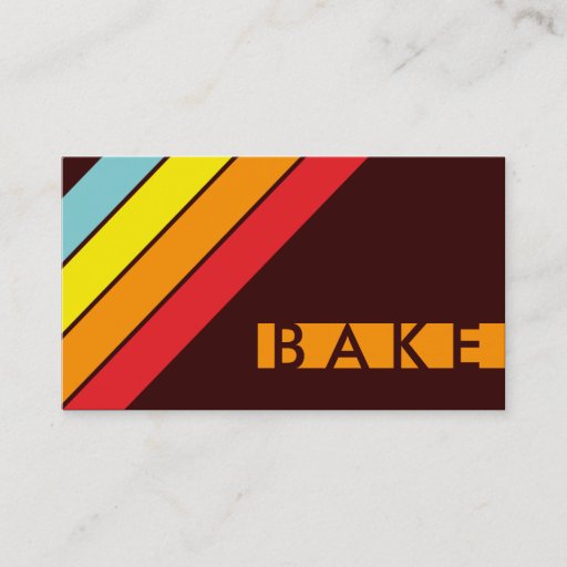 Customizable retro BAKE Business Card
