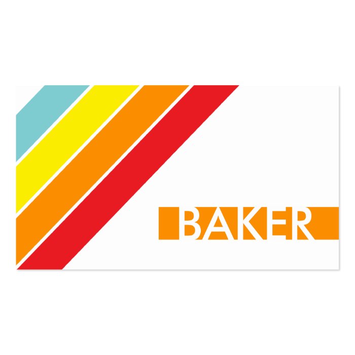 retro BAKER Business Card Templates