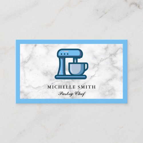 Retro Bakery Blue Stand Mixer Pastry Cake Baker Business Card