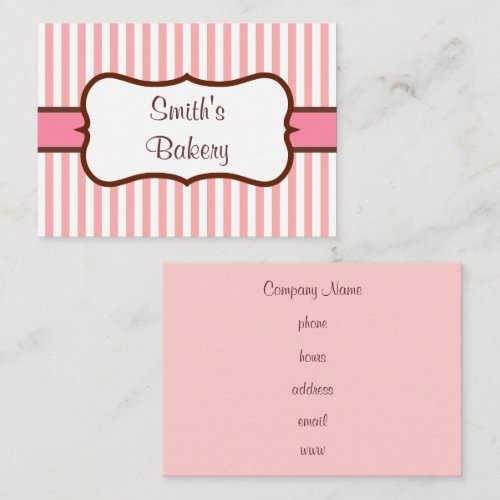 Retro Bakery Business Cards
