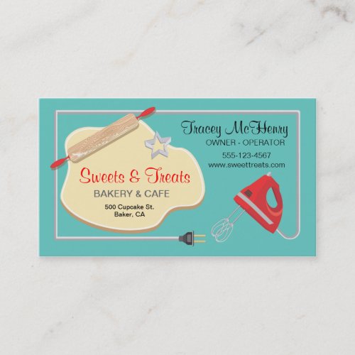 Retro Bakery Cookie Business card