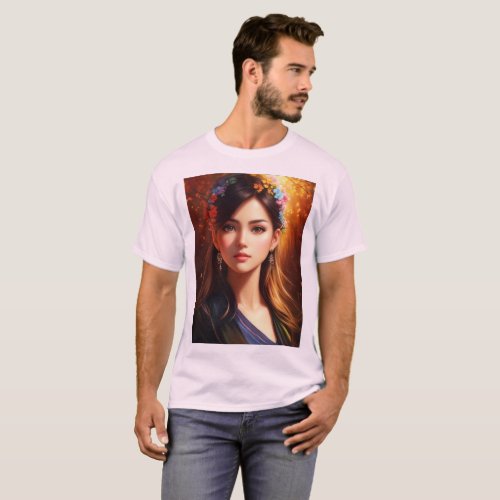 Retro Bali T_Shirt Elegant Girl Design