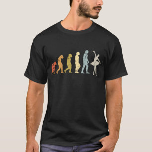 Retro ballerina evolution ballet development dance T-Shirt