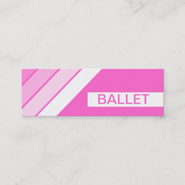 retro BALLET Mini Business Card (Front)
