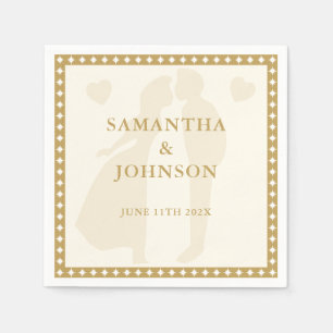 Retro Ballroom Vintage Ivory Wedding Napkins