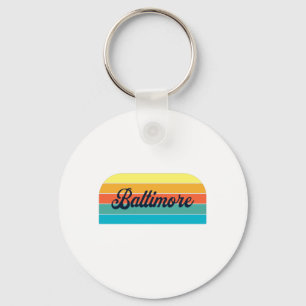 Retro Baltimore Keychain