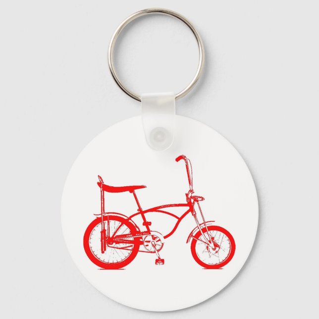 Retro Banana Seat Bike Keychain (Front)