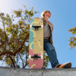 Retro Bananas Colorful Shapes Skateboard<br><div class="desc">Pop Art Banana Art Skateboard</div>