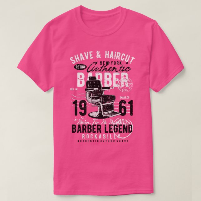 Retro Barber Chair T-Shirt (Design Front)