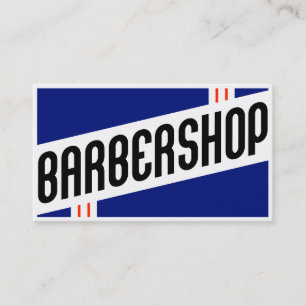 retro barbershop customer loyalty card