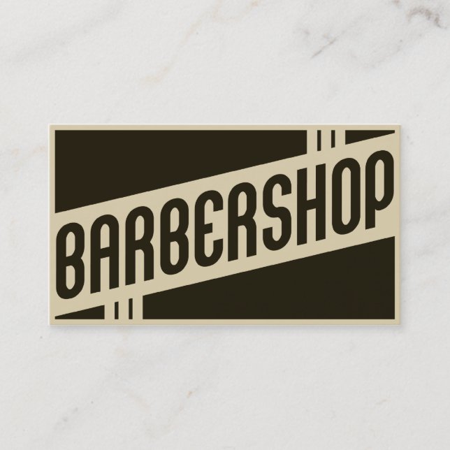 retro barbershop stamp card (Front)