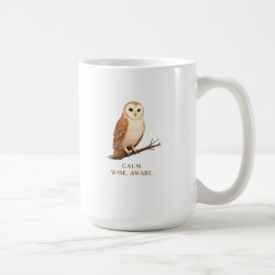 Retro Barn Owl Cottagecore Calm Wise Aware Nature Coffee Mug