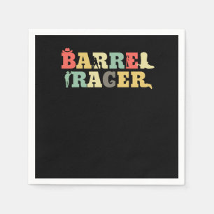 Retro Barrel Racing Show Vintage Barrel Racer Napkins