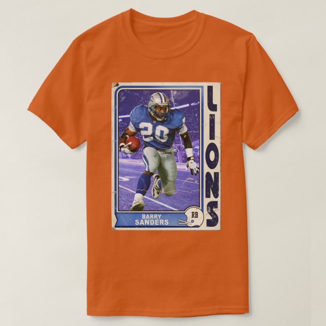 Retro Barry Sanders d T-Shirt (Design Front)