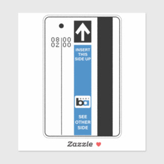 Retro Bart Train Ticket Sticker