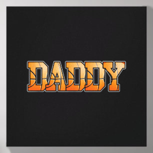 Retro Basball Dad Daddy Birthday Party Canvas Photo Tile