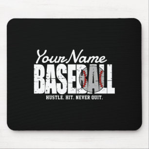 Retro Baseball Add Name Pinstripe Team Player T Sh Mouse Pad
