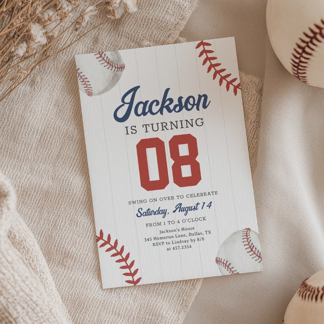 Retro Baseball Birthday Invitation (Creator Uploaded)