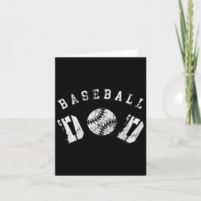 Retro Baseball Dad Happy Fathers Day For Men Sport Card (Front)