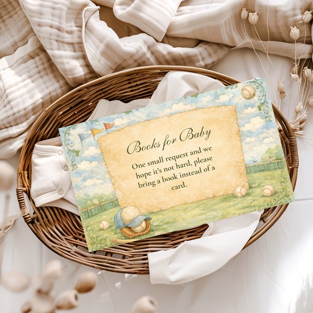 Retro Baseball Field Books for Baby Enclosure Card (Creator Uploaded)