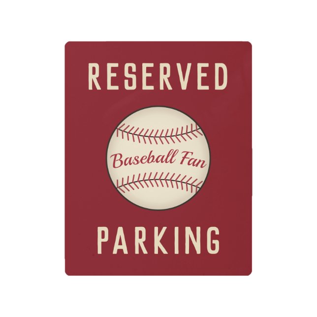 Retro Baseball Garage Metal Sign Art (Front)