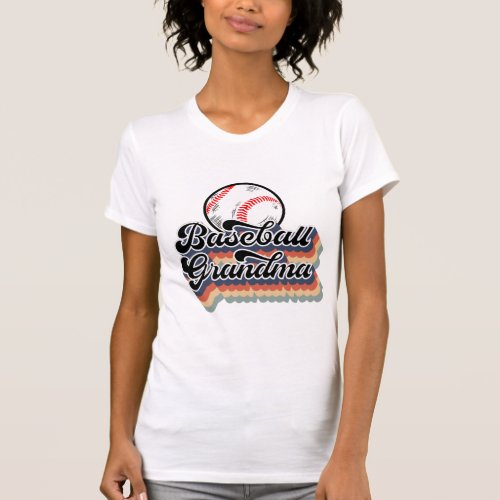 Retro Baseball Grandma Baseball Grandma Design T_Shirt