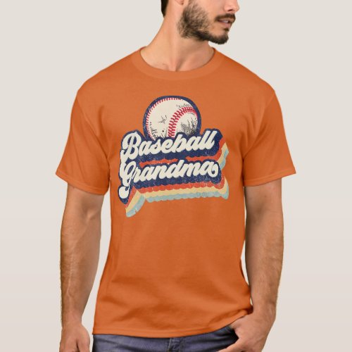 Retro Baseball Grandma Mothers Day T_Shirt