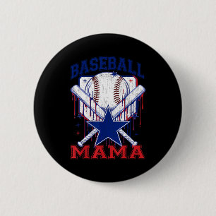 Retro baseball mama baseball mom women mother's da button