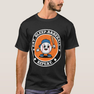 Retro Baseball Player Mascot - Sports Fan Graphic T-Shirt