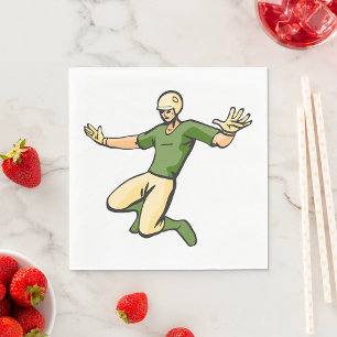 Retro Baseball Player Vintage Sports Graphic Napkins