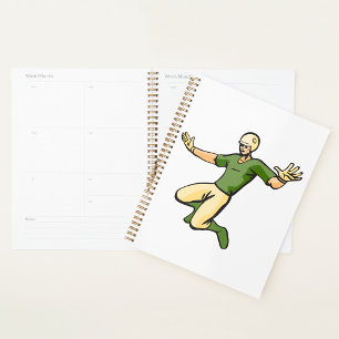 Retro Baseball Player Vintage Sports Graphic Planner