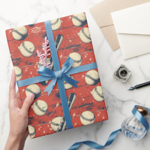 Retro Baseball Strike Wrapping Paper
