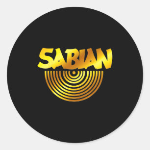 Retro Basic Yellow Sabian Quote Funny Vintage  Classic Round Sticker