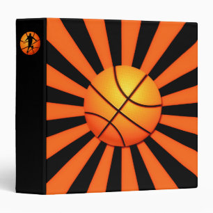 Retro Basketball 3 Ring Binder