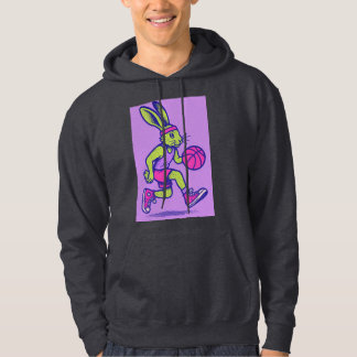 Retro Basketball Bunny Hoodie