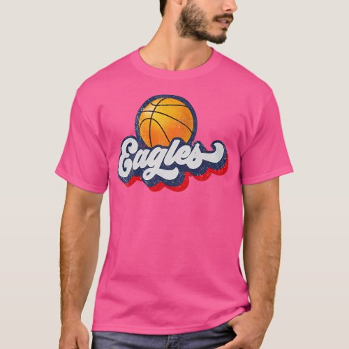 Retro Basketball Eagles T_Shirt