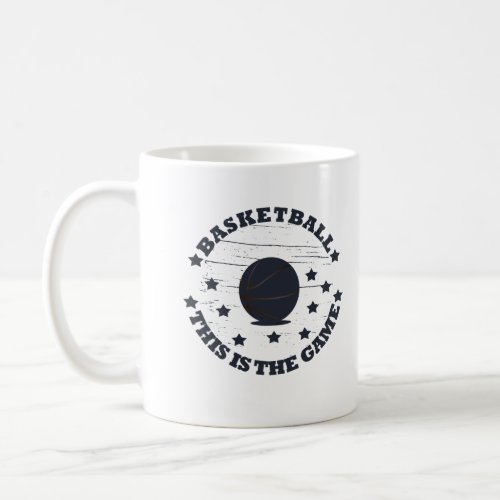 retro basketball lover coffee mug