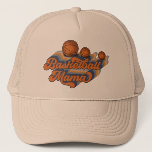 Retro Basketball Mama Sublimation Design Trucker Hat