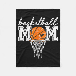 Retro basketball mom mama funny mom game day sport fleece blanket